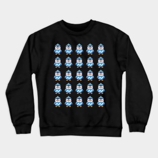 Cute Winter Penguins Pattern in Puffer Jackets Crewneck Sweatshirt